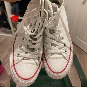White high top converse sneakers